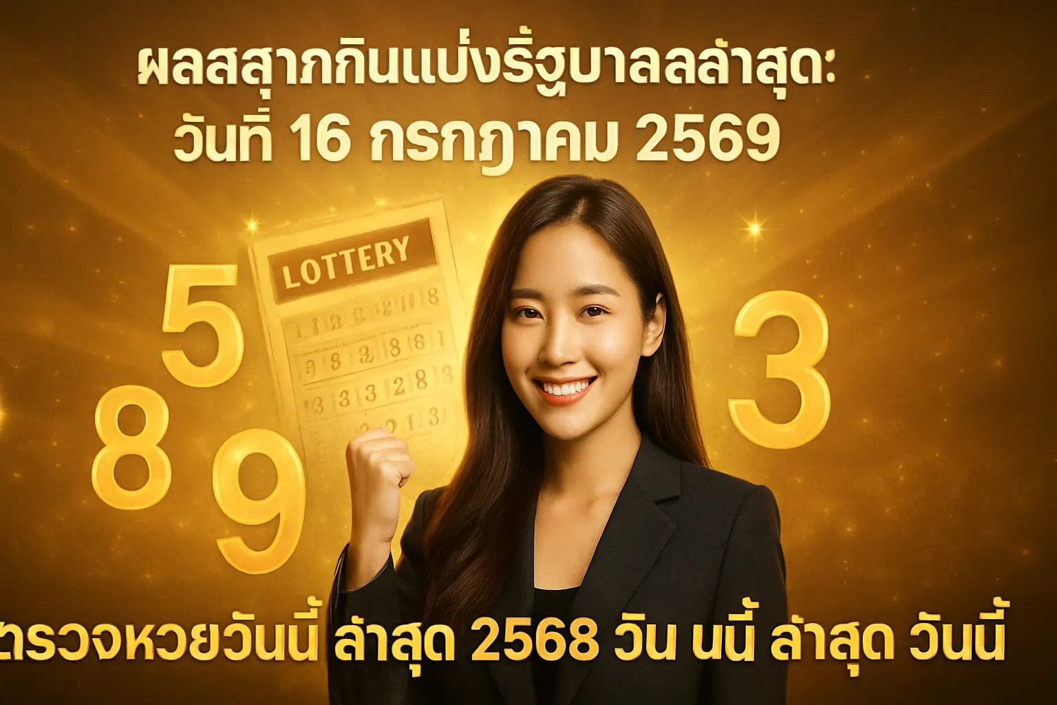 ภาพประกอบหัวข้อ ผลสลากกินแบ่งรัฐบาลล่าสุด: วันที่ 16 กรกฎาคม 2569
