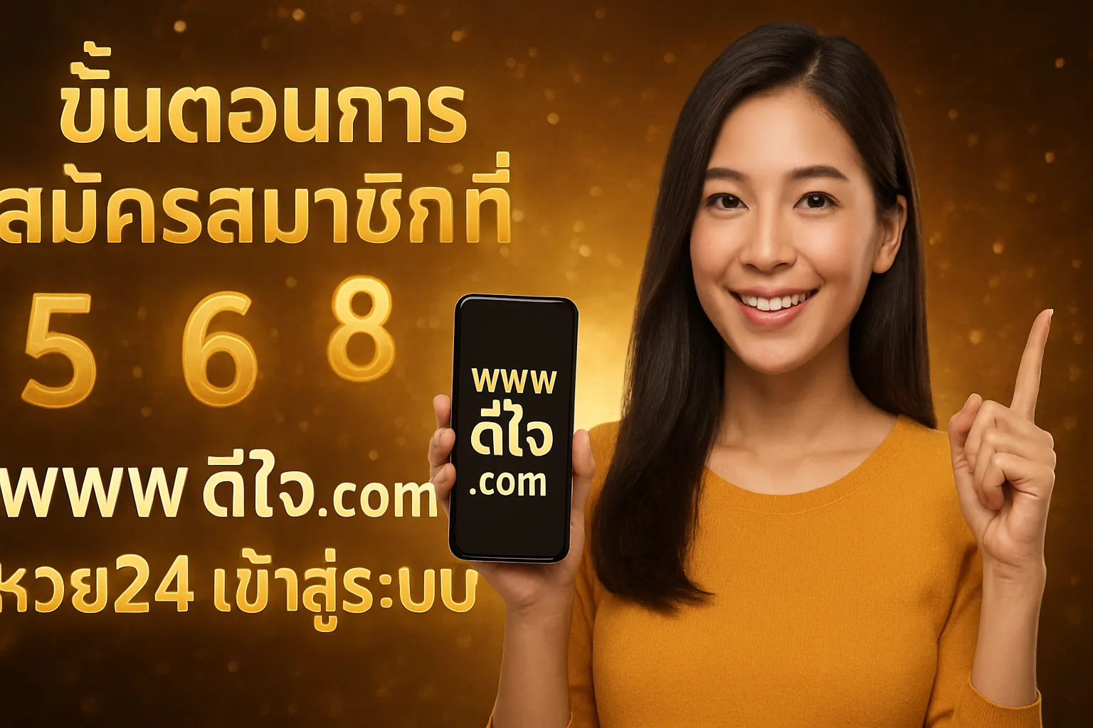 ภาพประกอบหัวข้อ ขั้นตอนการสมัครสมาชิกที่ www ดีใจ com