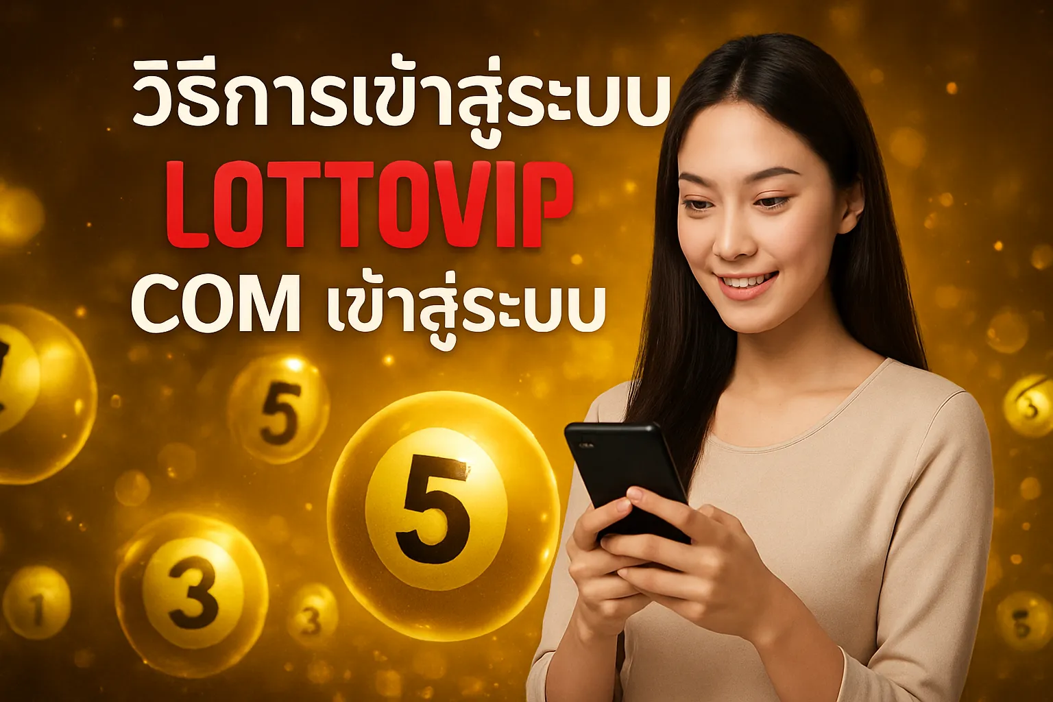 ภาพประกอบหัวข้อ วิธีการเข้าสู่ระบบ LOTTOVIP