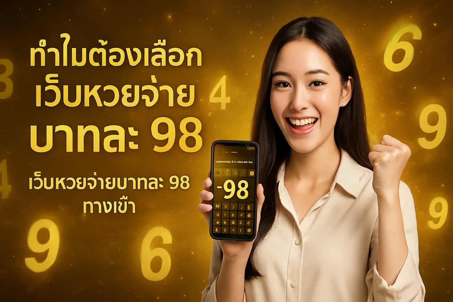 ภาพประกอบหัวข้อ ทำไมต้องเลือกเว็บหวยจ่ายบาทละ 98